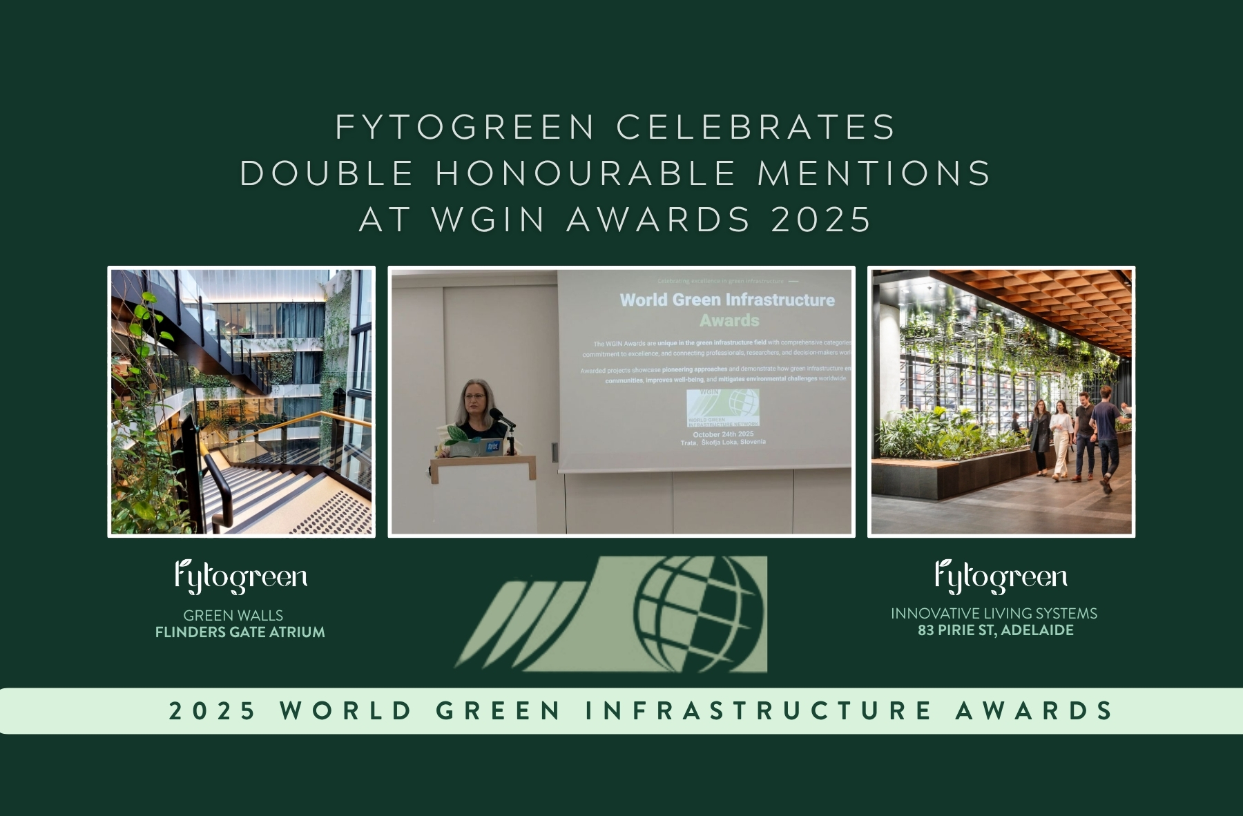 WGIA 2025 c Fytogreen Celebrates Double Honourable Mentions at WGIN Awards 2025 – Continuing Australia’s Leadership in Green Infrastructure
